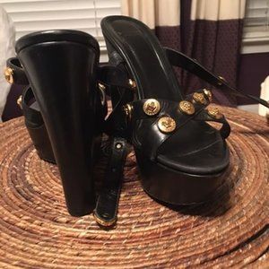 Versace Wedge Sandals | Size 38 1/2 EU